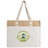 Logomark Natural Sophia Canvas Tote With Jute Trim