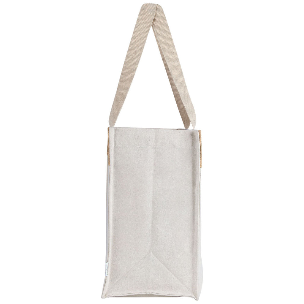 Logomark Natural Sophia Canvas Tote With Jute Trim