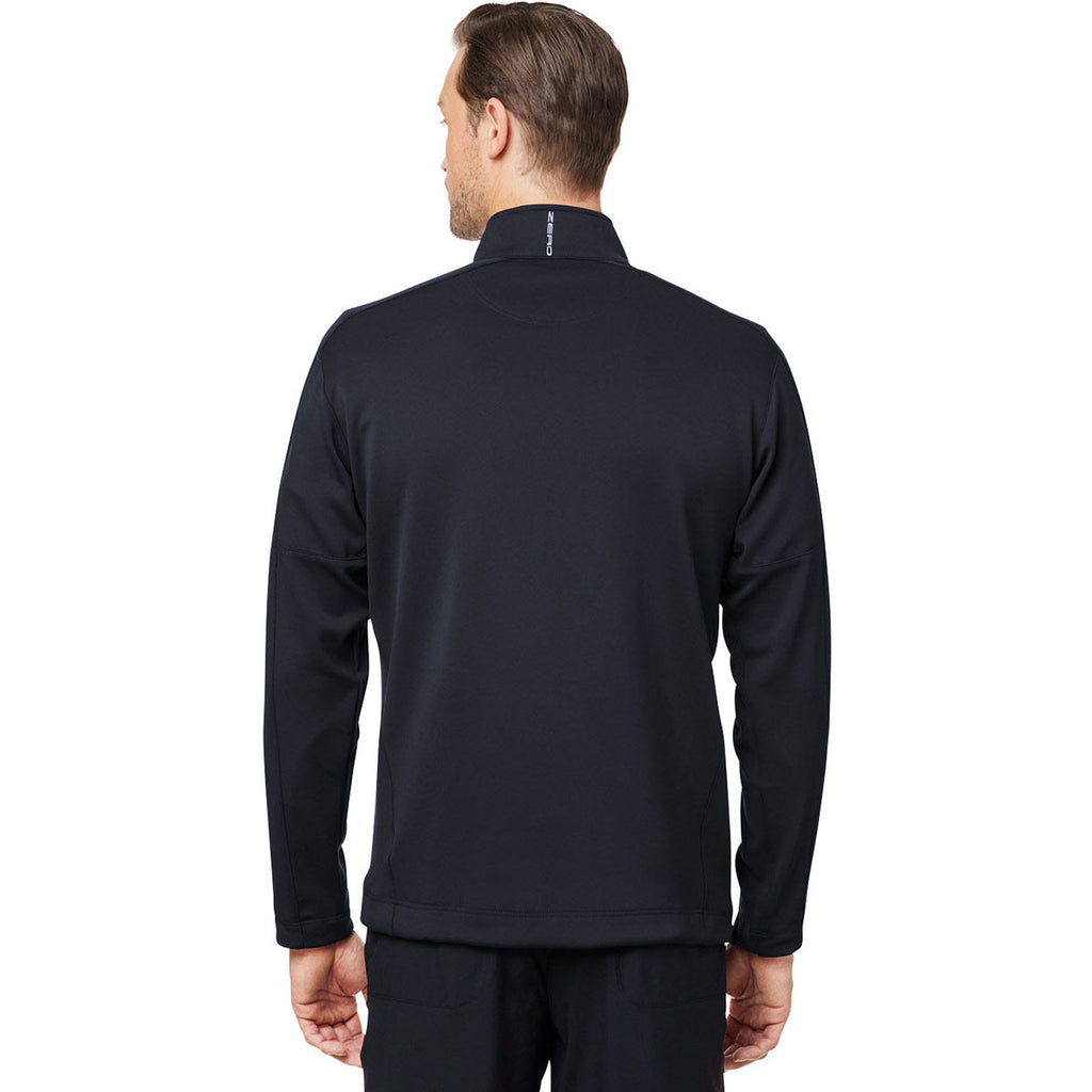 Zero Restriction Men's Black/Metallic Silver Quarter-Zip Pullover