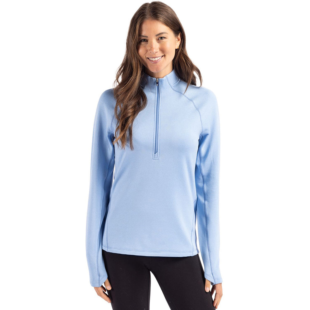 Cutter & Buck Women's Atlas Heather Peshastin Eco Recycled Half Zip Pullover