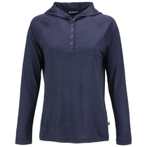 Cutter & Buck Women's Navy Blue Coastline Epic Comfort Eco Recycled Hooded Shirt