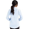 Cutter & Buck Women's Atlas/White Skyline Epic Confidence Recycled Gingham Long Sleeve Dress Shirt