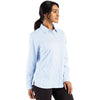 Cutter & Buck Women's Atlas/White Skyline Epic Confidence Recycled Gingham Long Sleeve Dress Shirt