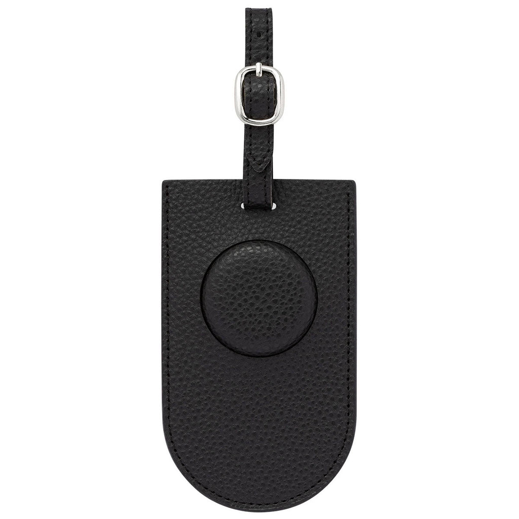 Leeman Black Pebble Grain AirTag Luggage Tag