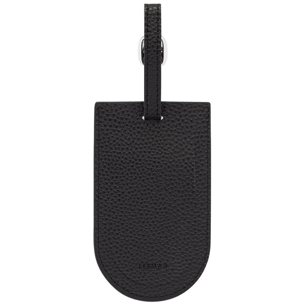 Leeman Black Pebble Grain AirTag Luggage Tag