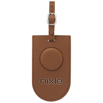 Leeman Tan Pebble Grain AirTag Luggage Tag