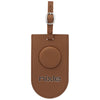 Leeman Tan Pebble Grain AirTag Luggage Tag