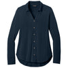 Port Authority Women's River Blue Navy Luxe Knit Button Tunic