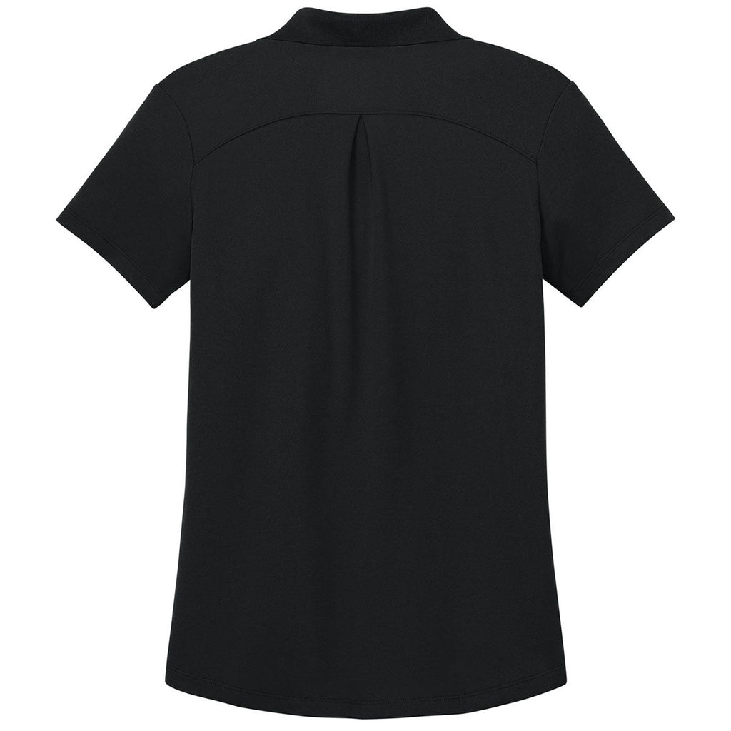 Port Authority Women's Deep Black Plaited Pique Polo