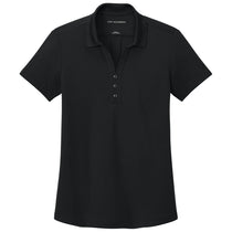 Port Authority Women's Deep Black Plaited Pique Polo
