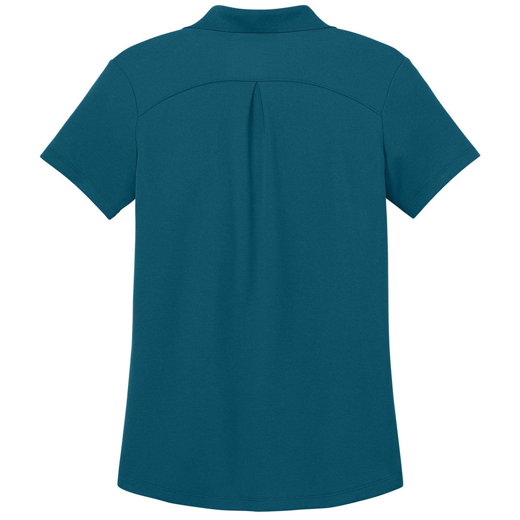 Port Authority Women's Moroccan Blue Plaited Pique Polo