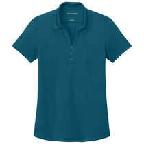 Port Authority Women's Moroccan Blue Plaited Pique Polo