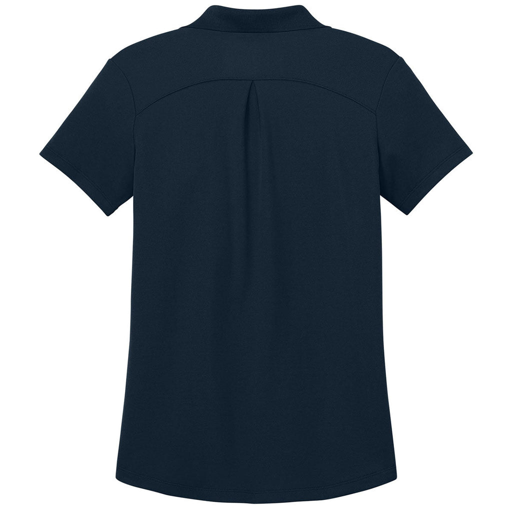 Port Authority Women's Night Navy Plaited Pique Polo
