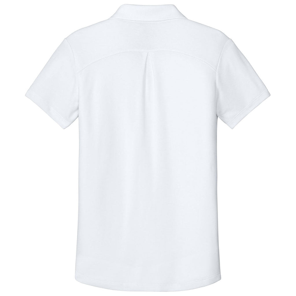 Port Authority Women's White Plaited Pique Polo