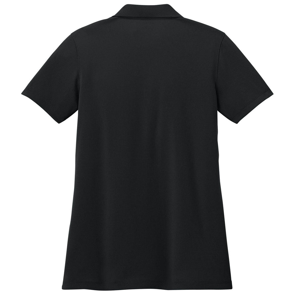 Port Authority Women's Deep Black Dry Zone Stain-Release Grid Polo