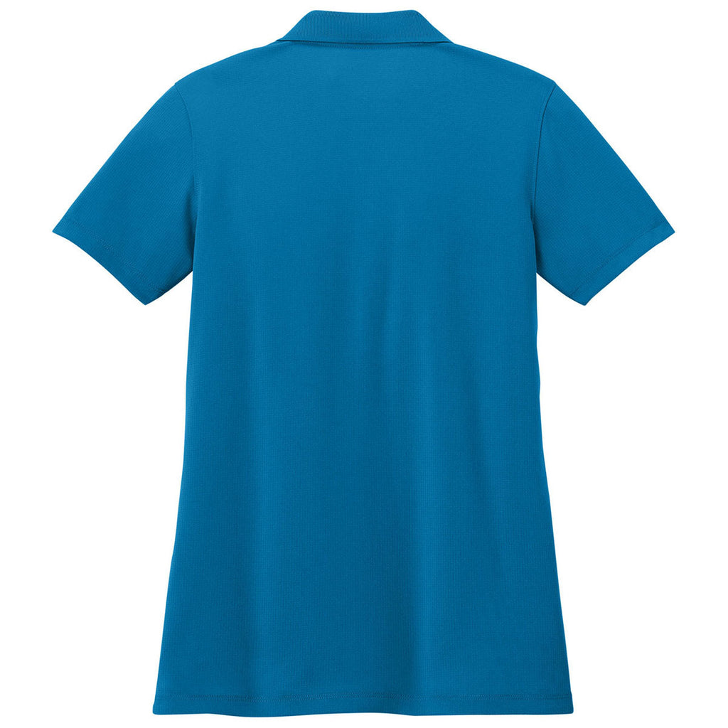 Port Authority Women's Imperial Blue Dry Zone Stain-Release Grid Polo