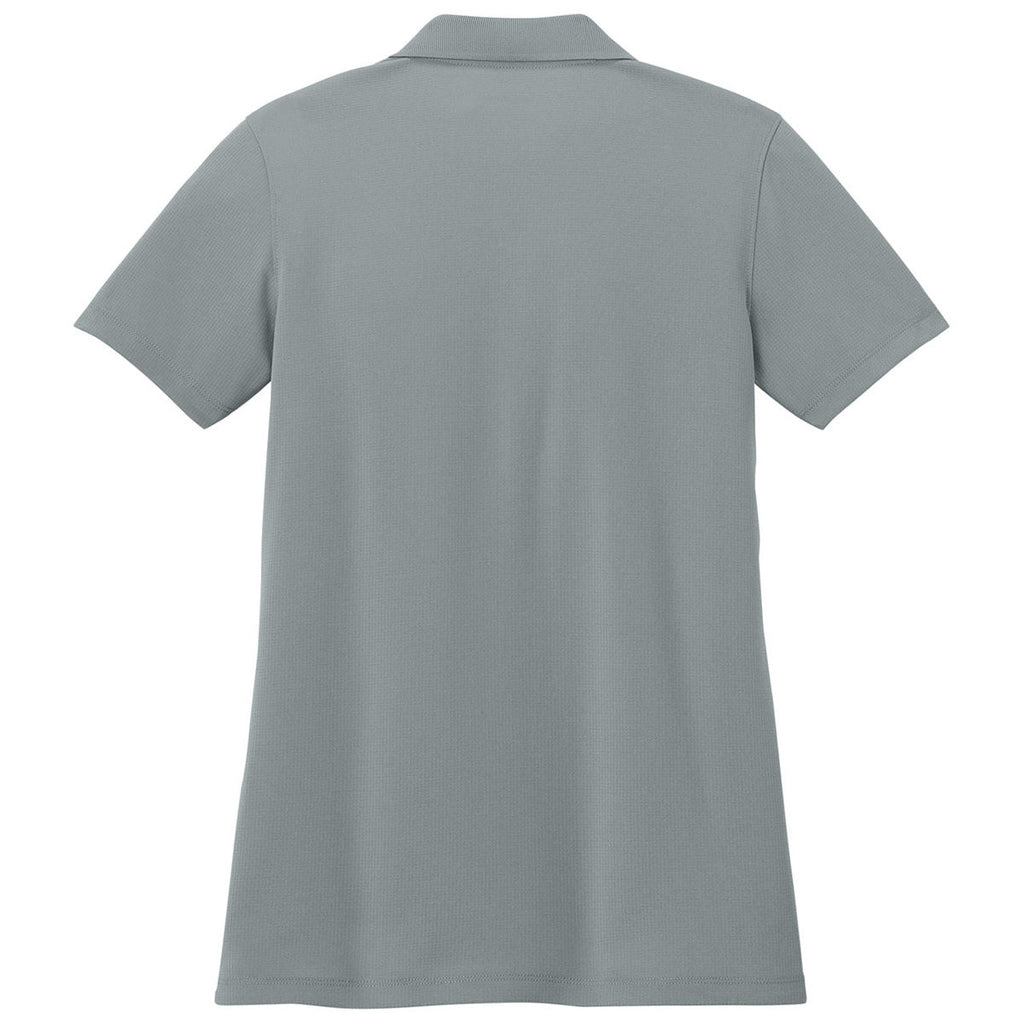 Port Authority Women's Light Sterling Grey Dry Zone Stain-Release Grid Polo