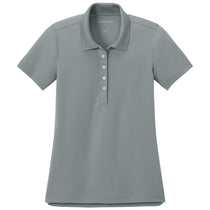 Port Authority Women's Light Sterling Grey Dry Zone Stain-Release Grid Polo