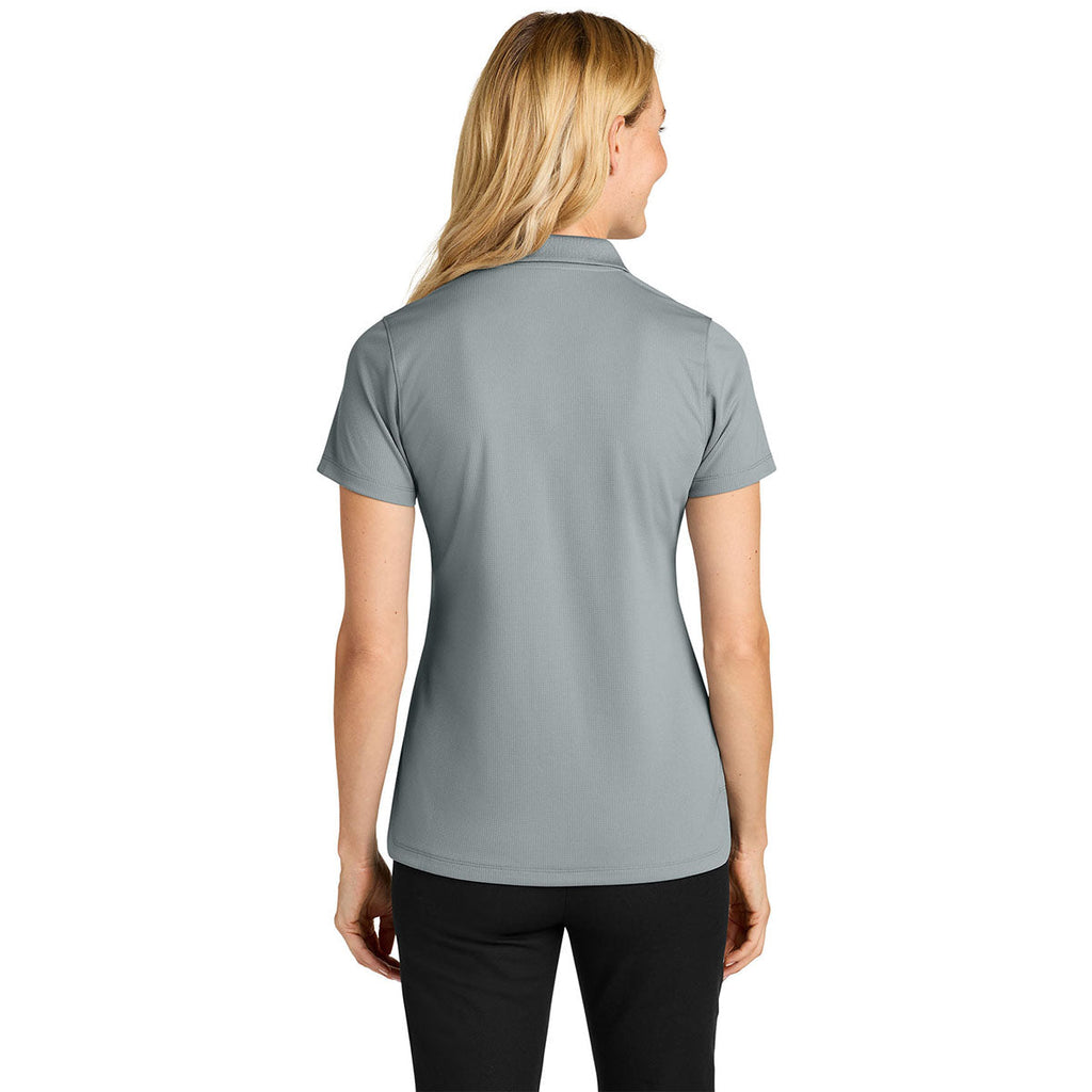 Port Authority Women's Light Sterling Grey Dry Zone Stain-Release Grid Polo