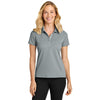 Port Authority Women's Light Sterling Grey Dry Zone Stain-Release Grid Polo