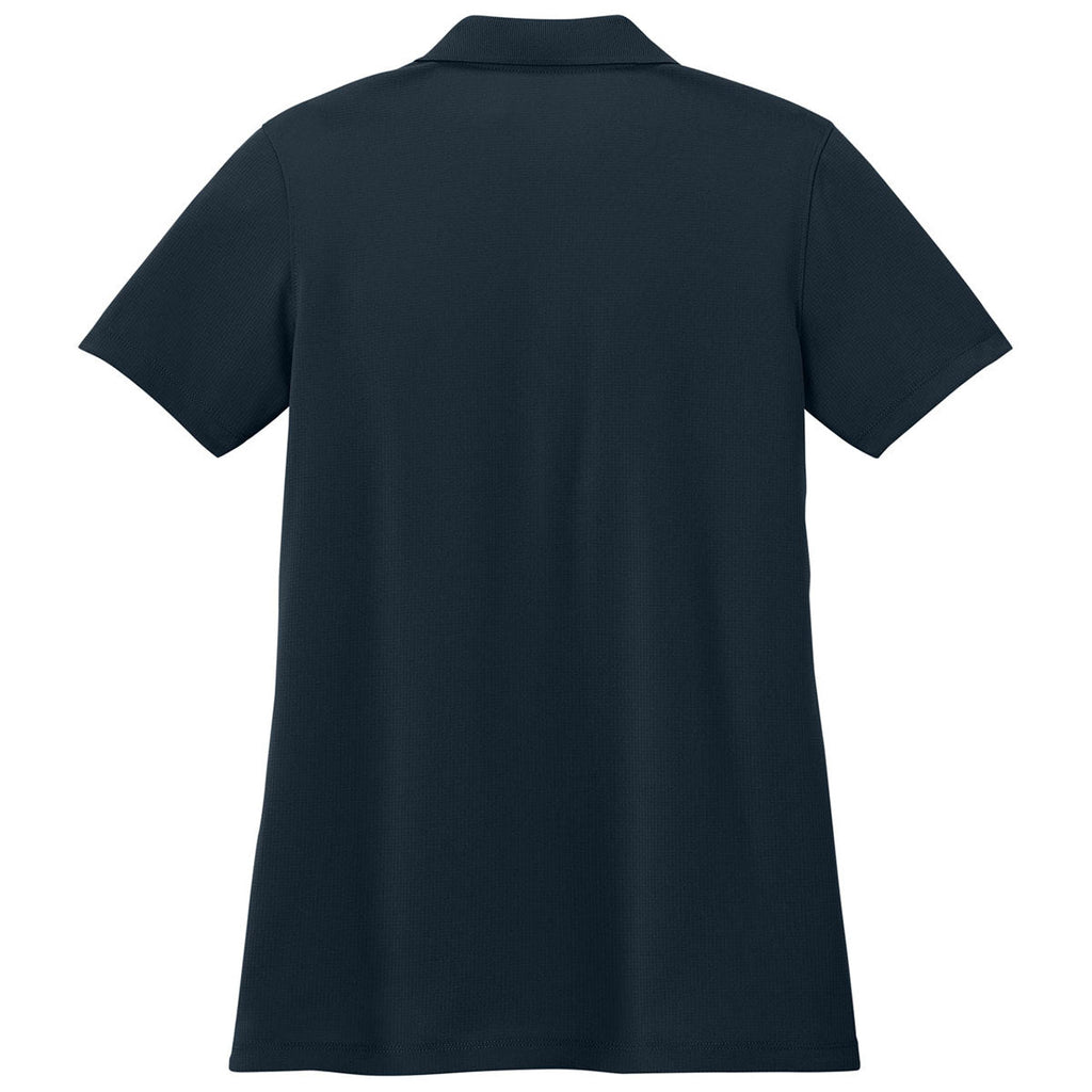 Port Authority Women's Night Navy Dry Zone Stain-Release Grid Polo