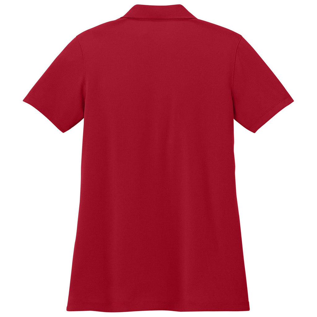 Port Authority Women's Rich Red Dry Zone Stain-Release Grid Polo
