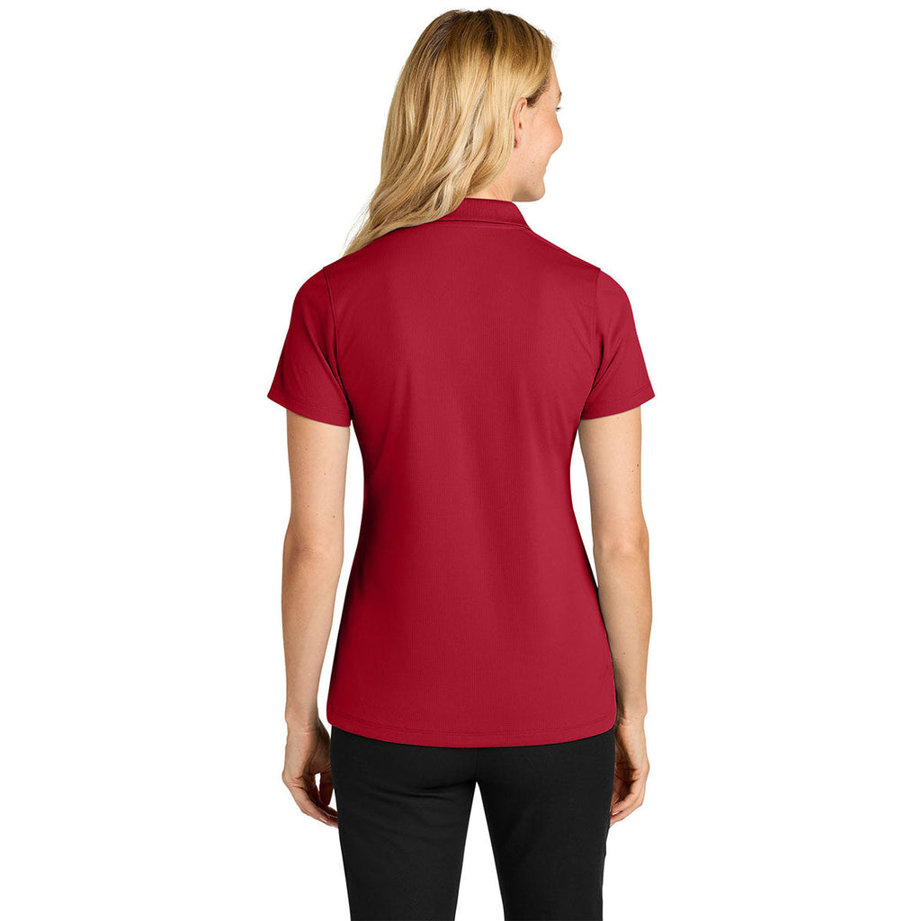 Port Authority Women's Rich Red Dry Zone Stain-Release Grid Polo