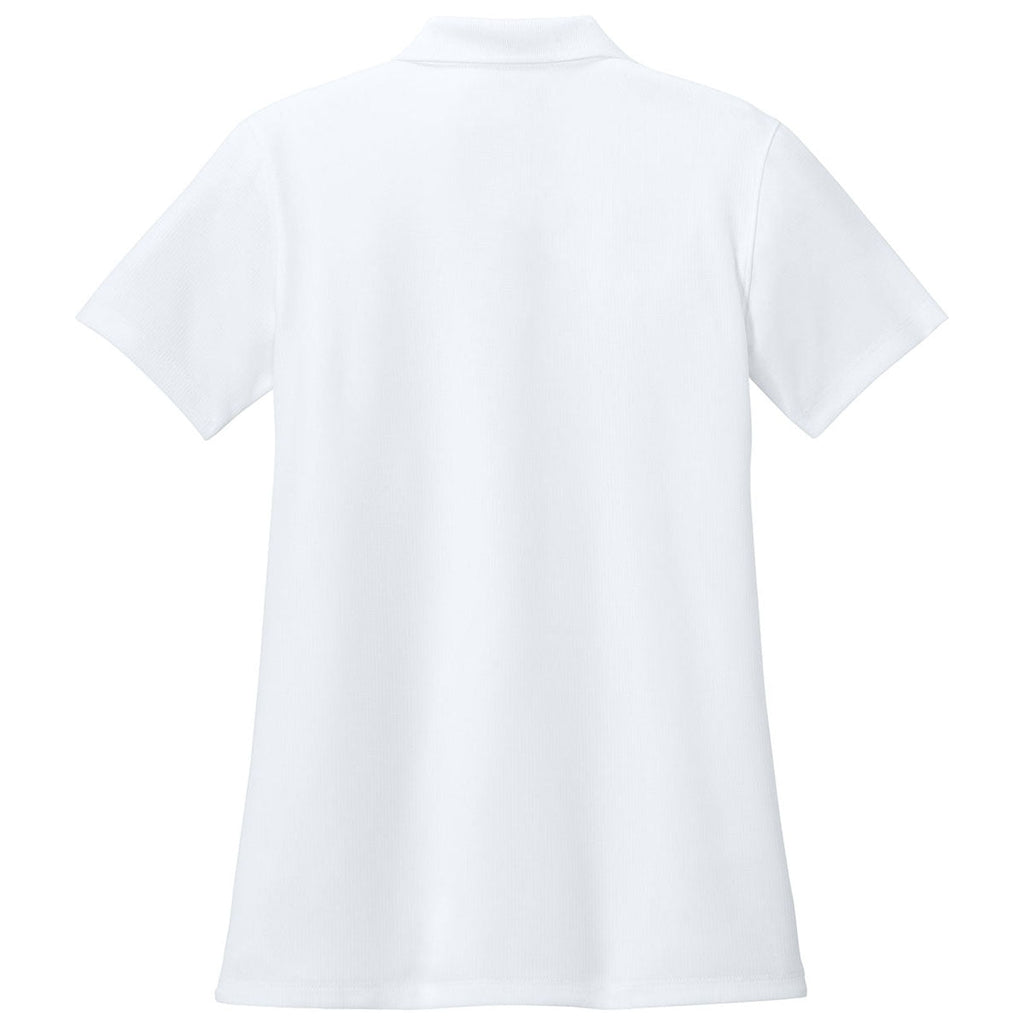 Port Authority Women's White Dry Zone Stain-Release Grid Polo