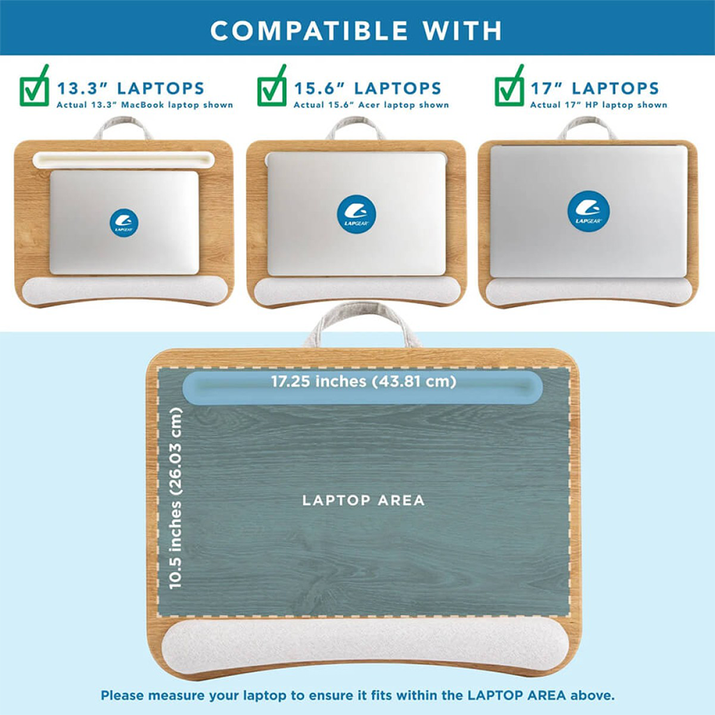 LapGear Walnut Portable Laptop Lap Desk