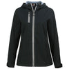 Clique Women's Black Telemark Eco Stretch Softshell Full Zip Hooded Jacket