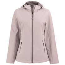 Clique Women's Silver Grey/Pure Slate Tempo Recycled Stretch Softshell Hooded Jacket