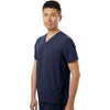 Jaanuu Men's Midnight Navy Platt 3-Pocket Scrub V-Neck Top