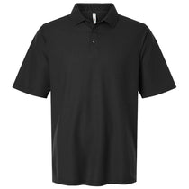 Harriton Men's Black Maverick CVC Pique Polo