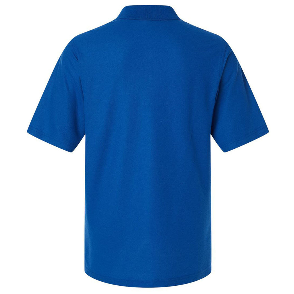 Harriton Men's True Royal Tall Maverick CVC Pique Polo