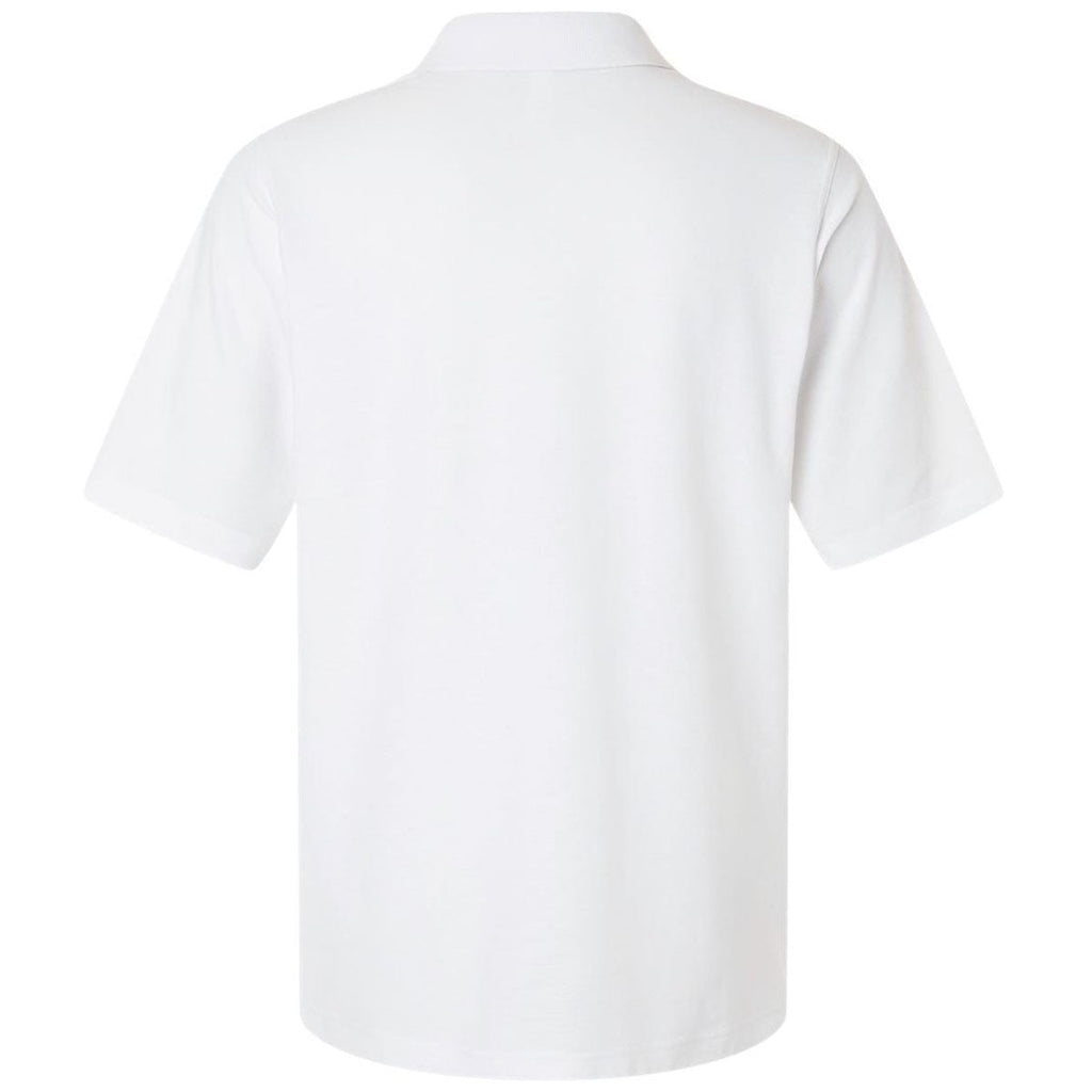 Harriton Men's White Tall Maverick CVC Pique Polo