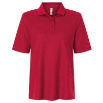 Harriton Women's Red Maverick CVC Pique Polo