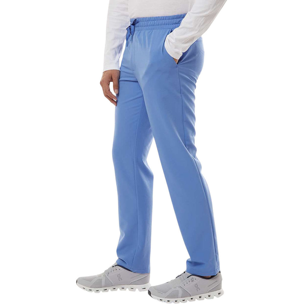 Jaanuu Men's Ceil Blue Rhodes Everyday Straight-Leg Scrub Pants