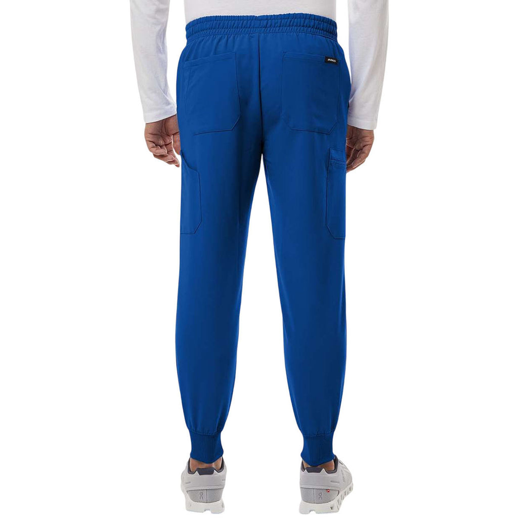 Jaanuu Men's Royal Blue Osmo 8-Pocket Scrub Jogger