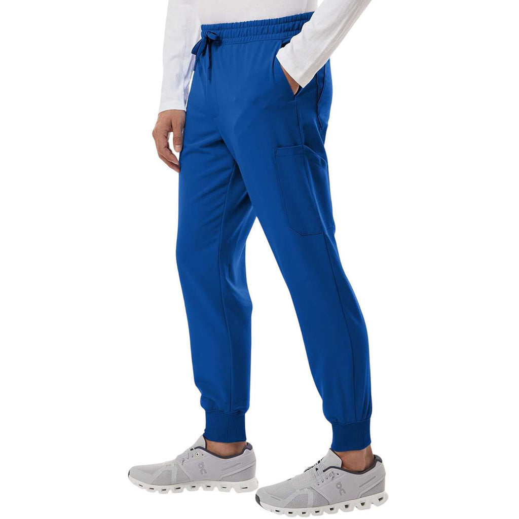 Jaanuu Men's Royal Blue Osmo 8-Pocket Scrub Jogger