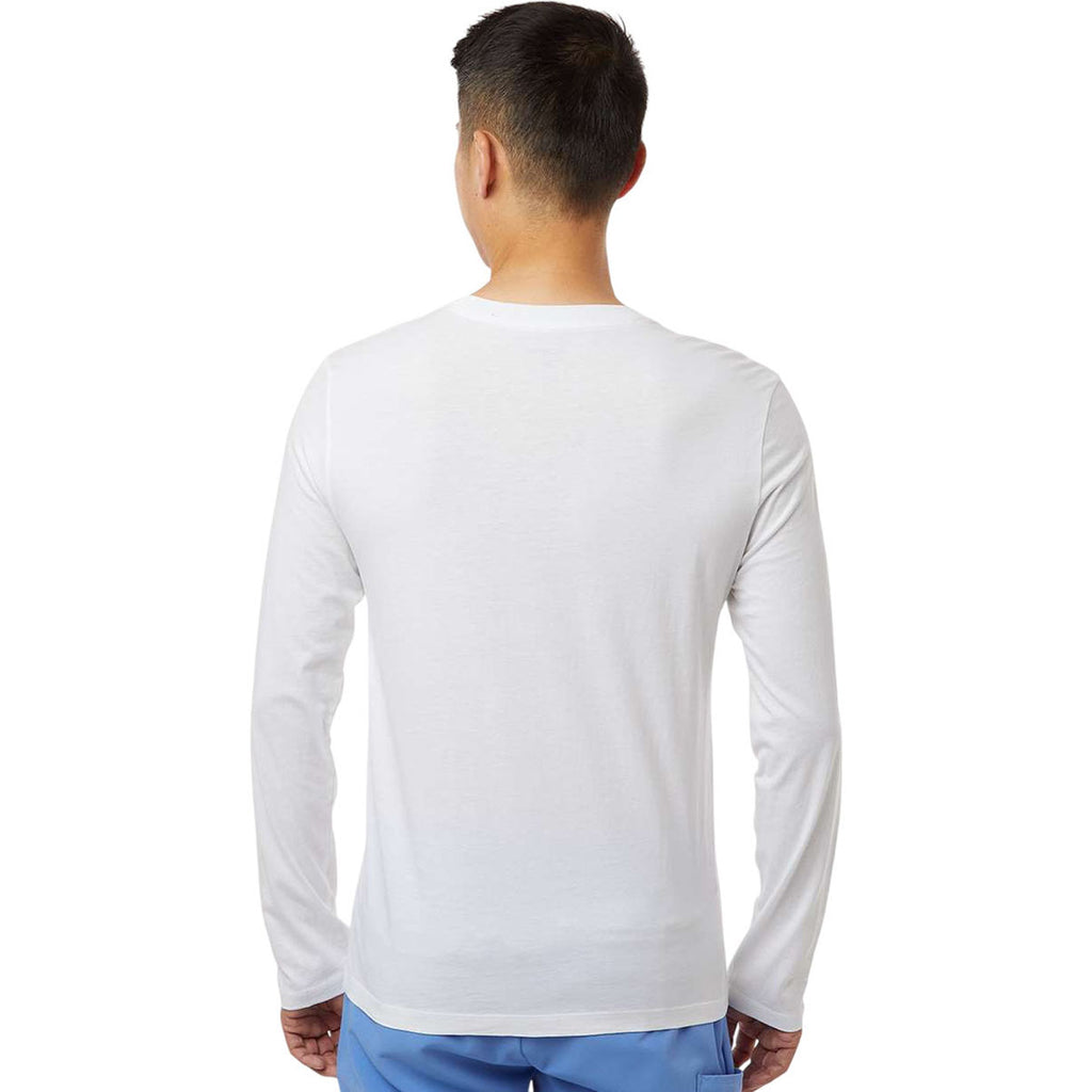 Jaanuu Men's White RegenX Cotton Underscrub Long Sleeve T-Shirt