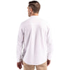 Cutter & Buck Men's White Advantage Tri-Blend Eco Soft Pique Long Sleeve Knitted Button Down