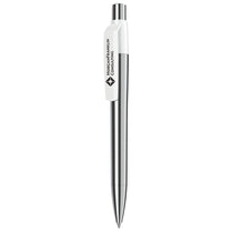 Castelli White Maxema Mood Metal Chrome Pen Black Ink