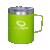 Primeline Lime Green 12 oz. Vacuum Insulated Coffee Mug with Handle