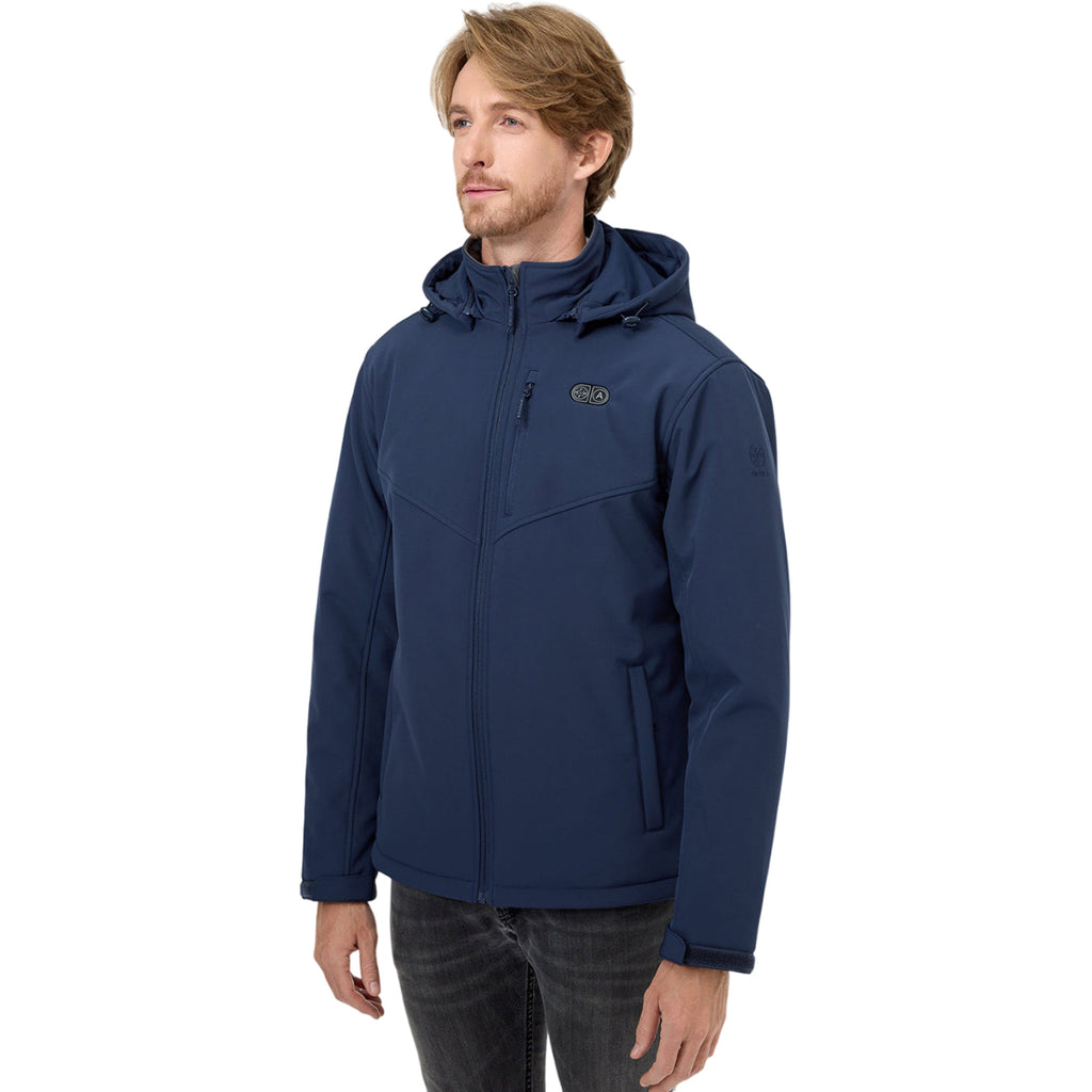 Ororo Men's Navy Blue 5-Zone Heated Jacket