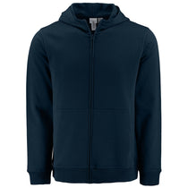 Clique Unisex Dark Navy Drive Recycled Full Zip Hooded Sweatshirt