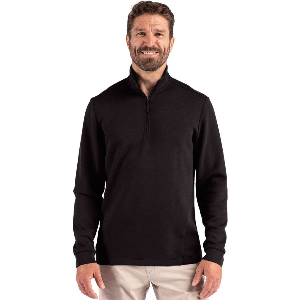 Clique Men's Black Haven Recycled Quarter Zip Pullover