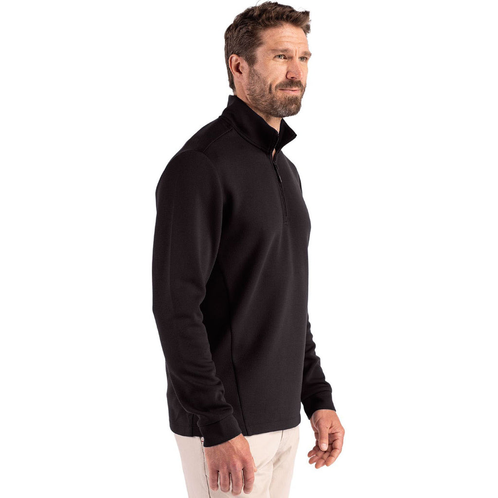 Clique Men's Black Haven Recycled Quarter Zip Pullover