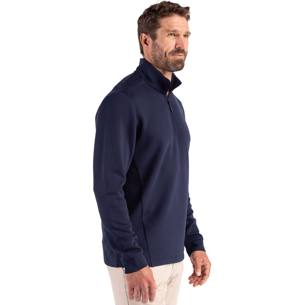 Clique Men's Dark Navy Haven Recycled Quarter Zip Pullover