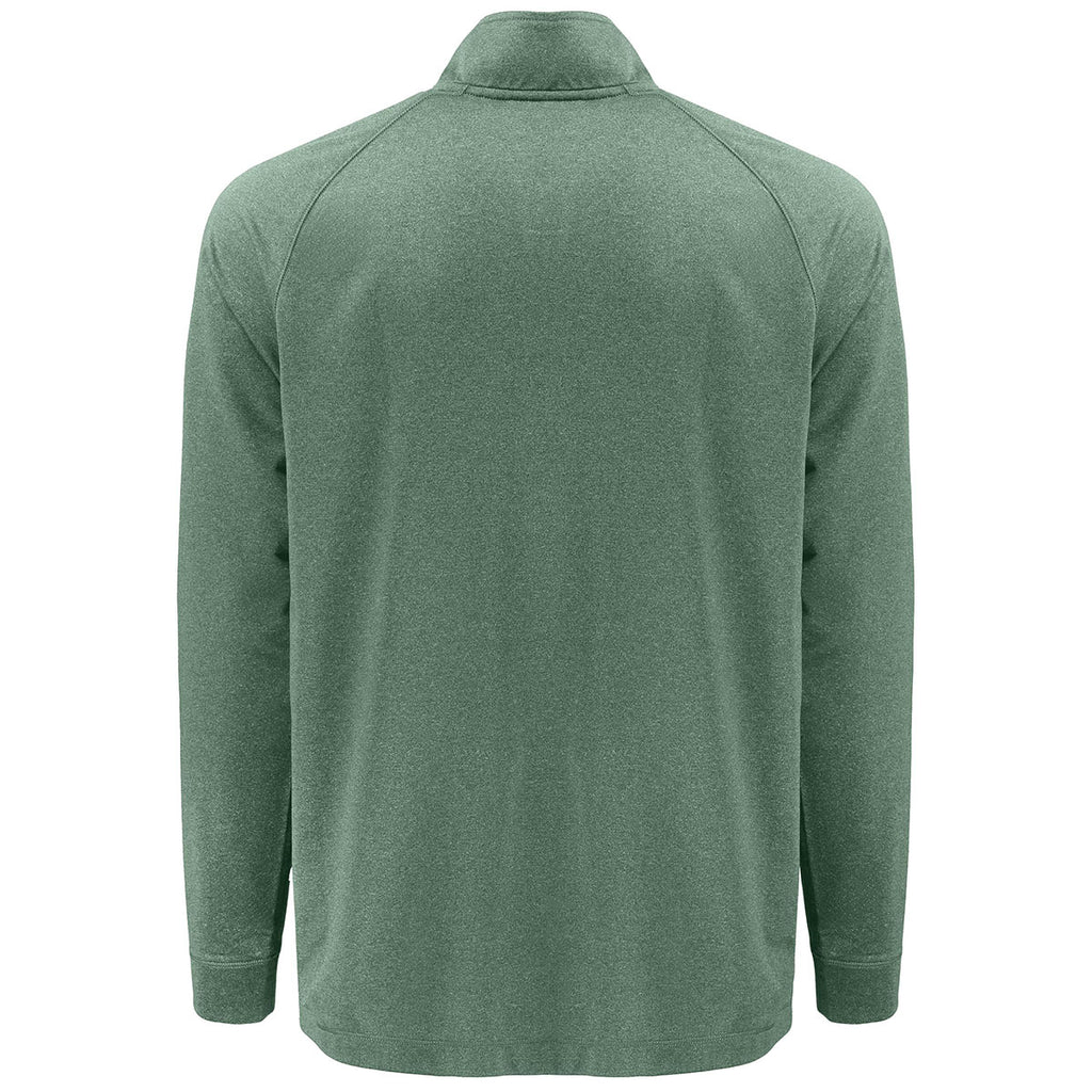 Clique Men's Bottle Green Heather Dash Recycled Quarter Zip Pullover