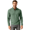 Clique Men's Bottle Green Heather Dash Recycled Quarter Zip Pullover